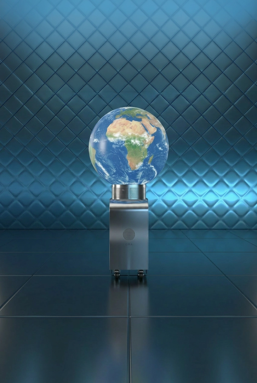 ORA+ interactive sphere display in use