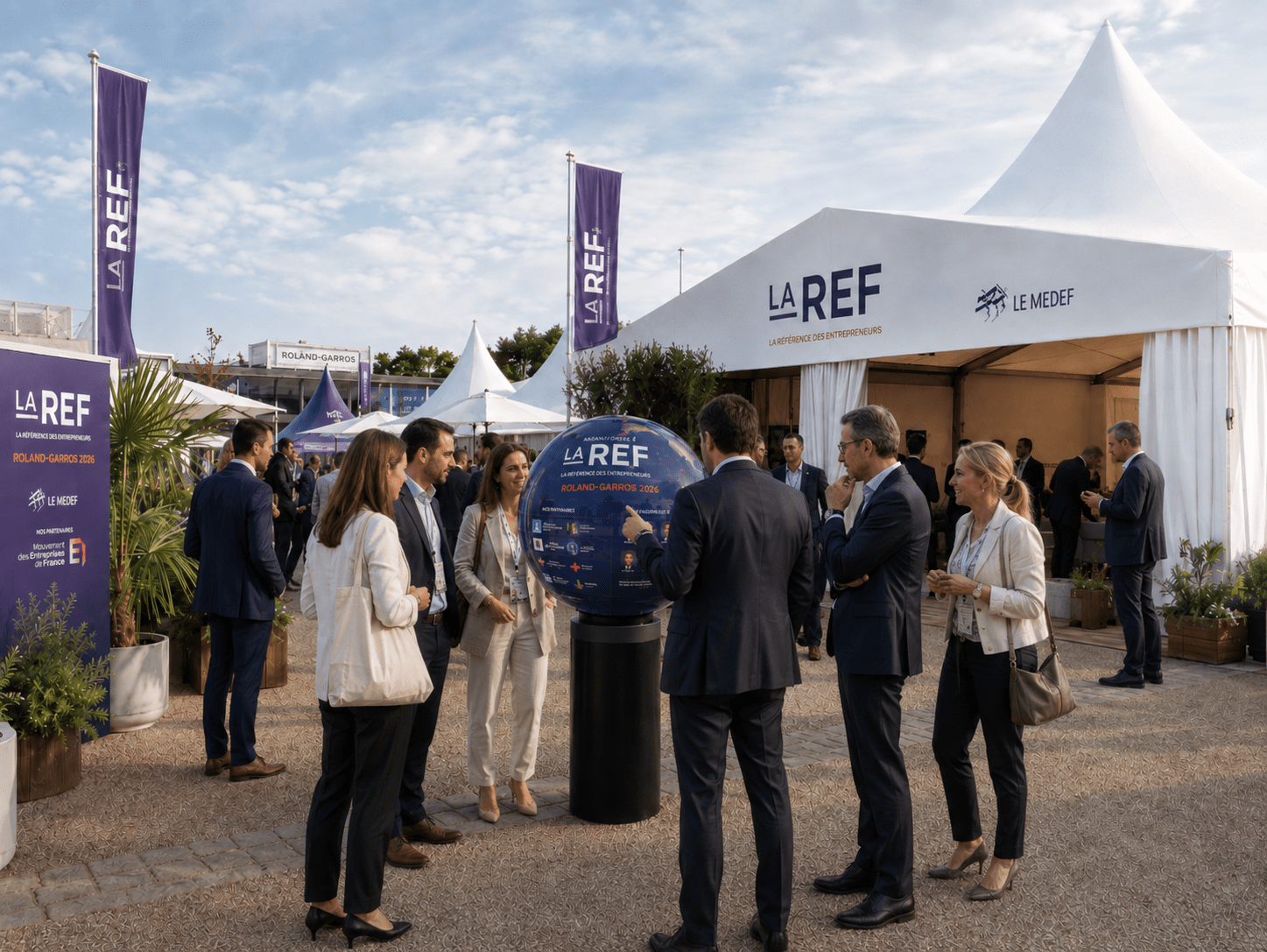 ORA sphere at MEDEF's La REF, Roland-Garros stadium
