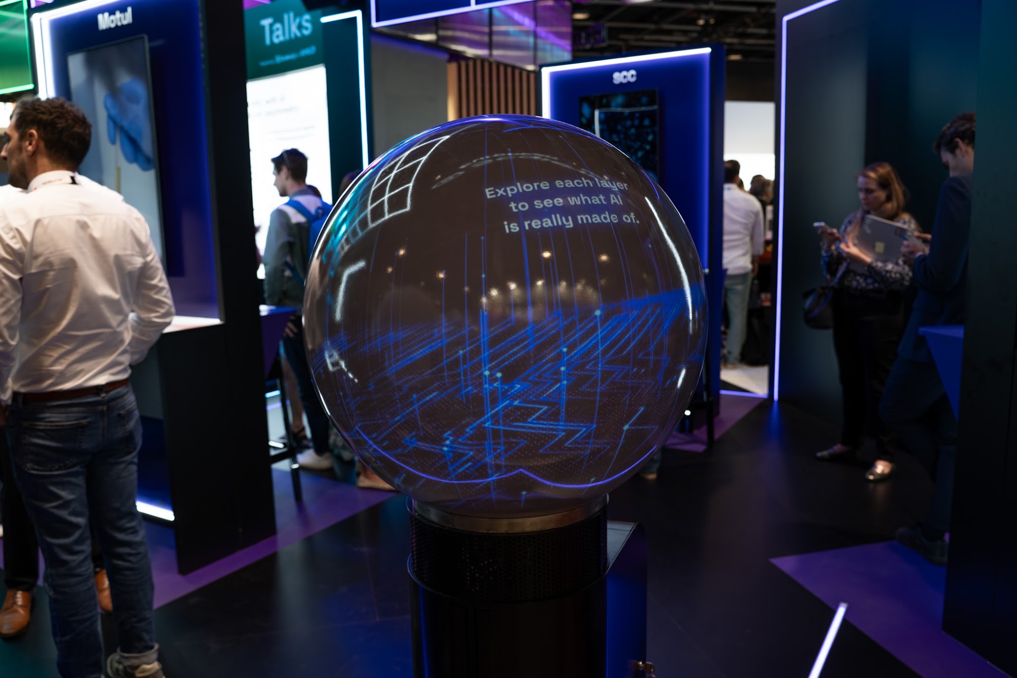 ORA sphere on the Scaleway stand at VivaTech